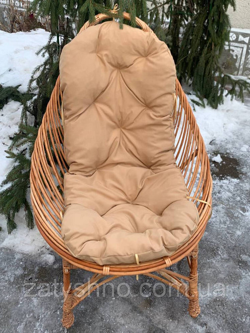 Кресло плетенное  большое с накидкой Киев - изображение 6