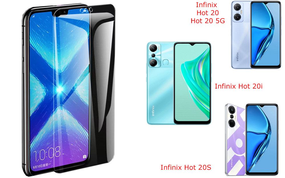 Защитное стекло NeoGlass для Infinix Hot 20, Hot 20 5G, Hot 20i, Hot 20S – ультрапрозрачное и устойчивое Киев - изображение 2