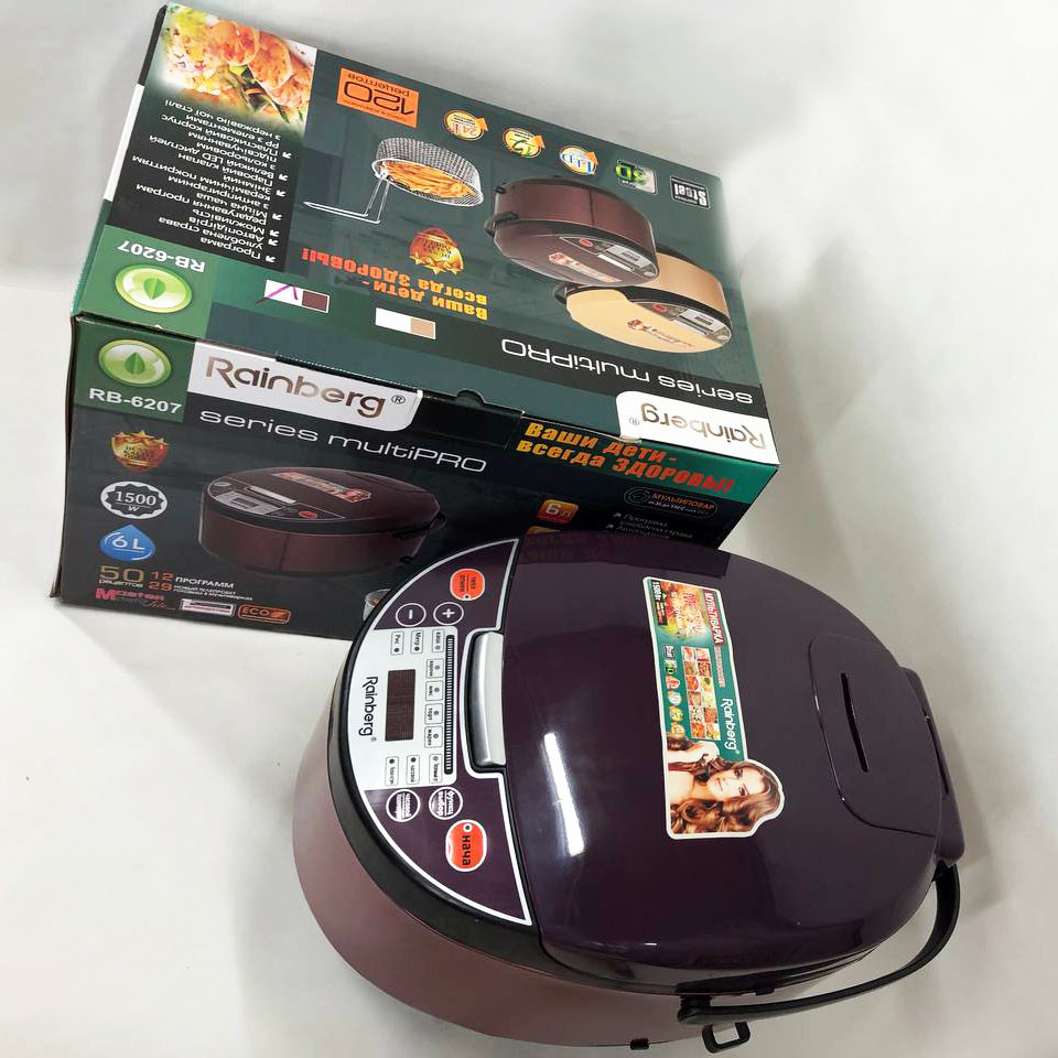 Мультиварка пароварка скороварка качественная Rainberg RB-6207 1500 Вт 6 л, Отличная мультиварка EB-56 Ивано-Франковск - изображение 8