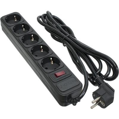 Сетевой фильтр питания Patron 3.0 m3*1mm2 (SP-1053) 5 розеток BLACK (EXT-PN-SP-1053) Винница - изображение 1