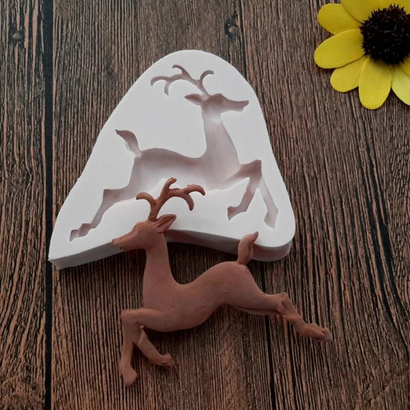 Новогодний молд Олень 95 на 90 мм серый Киев - изображение 5