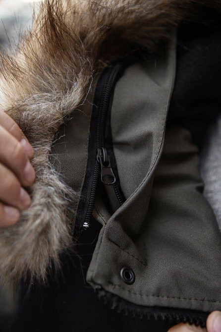 Парка мужская зимняя средняя на коттоне с капюшоном Pobedov seniora udacha Киев - изображение 1