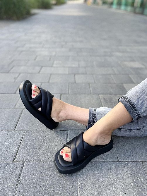 teona Шльопанці жіночі TEONA 265 чорні (літо, шкіра натуральна) (5247) Коломия - фото 8