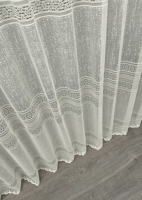 Тюль жакард, колекція "Bari" колір кремовий 1548т Київ - фото 6