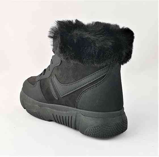 .Зимні Черевики Напівчоботи Жіночі Чорні з Мехом (розміри: 38) ВідеоОбзор — 910 Дніпро