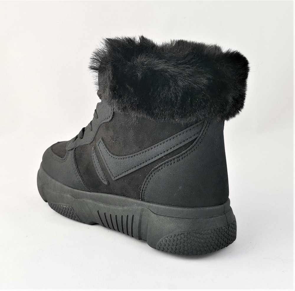 .Зимні Черевики Напівчоботи Жіночі Чорні з Мехом (розміри: 38) ВідеоОбзор — 910 Дніпро - фото 6