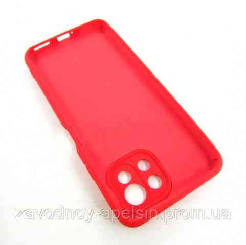 Xiaomi Mi 11 lite Чохол силікон Захист камери (червоний) Одеса