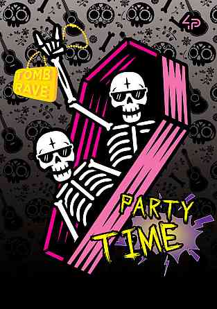 Блокнот TM 4Profi "Skeleton" tomb party, A5, шт Київ
