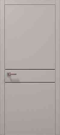 Двери экошпон, Полотно, серия PLATO (PL-07). Серый мат. (МЧ) Киев