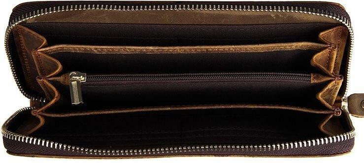 Мужской клатч Vintage 14462 кожа под крокодила Коричневый Киев - изображение 9