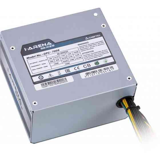 Блок живлення Chieftec GPC-700S, ATX 2.3, APFC, 12cm fan, ККД 80%, bulk ( Сірий ) Харків