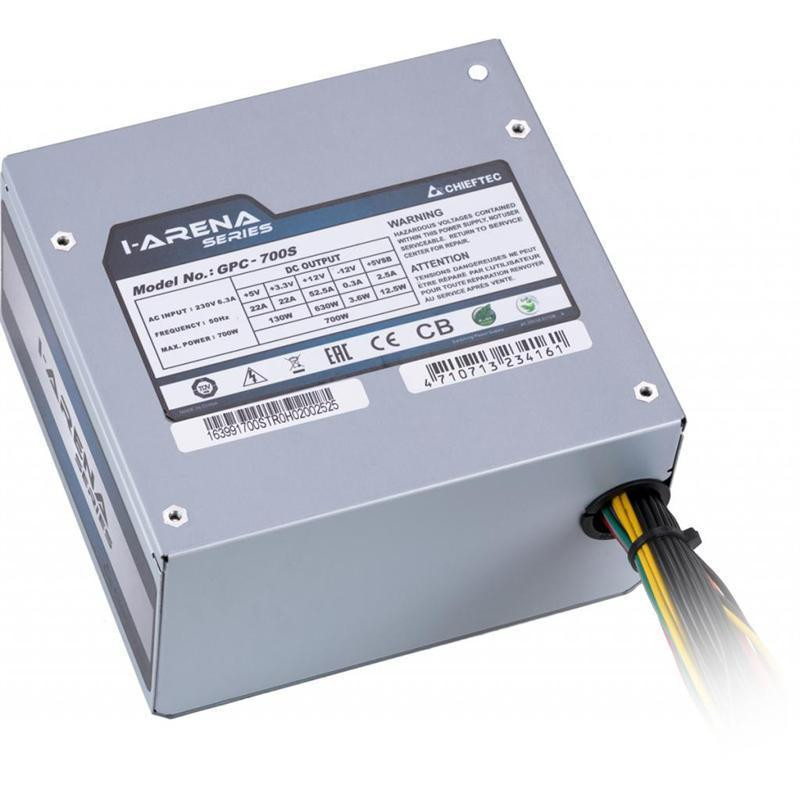 Блок живлення Chieftec GPC-700S, ATX 2.3, APFC, 12cm fan, ККД 80%, bulk ( Сірий ) Харків - фото 4
