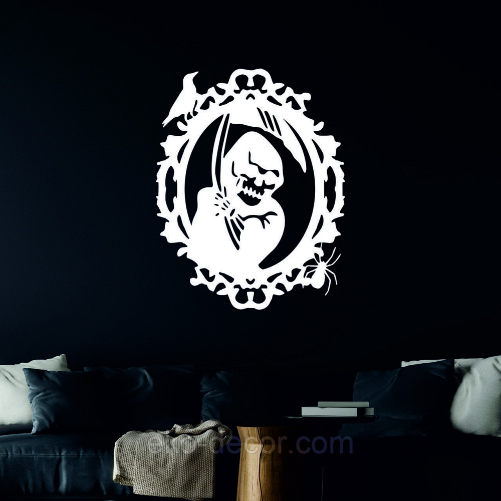 Декоративное настенное Панно «Смерть с косой», Декор на стену 70*54 см, Белый Киев - изображение 5