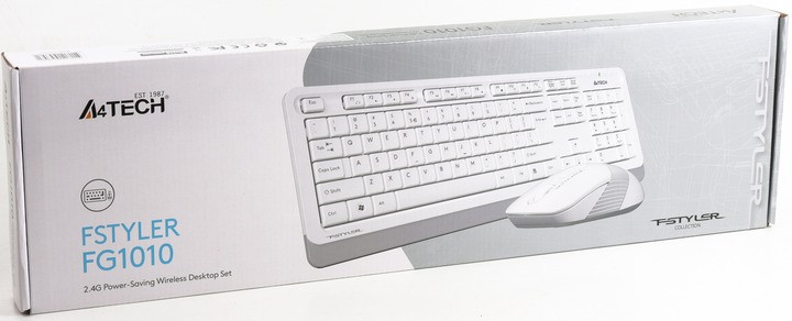 Комплект (клавіатура, миша) бездротовий A4Tech Fstyler FG1010 White USB Білий Харьков - изображение 3