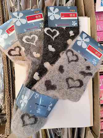 Зимові жіночі шкарпетки Корея Finox ангора (5 шт. у наборі) розмір 36-40 Київ