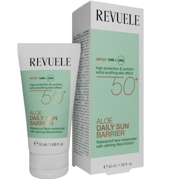 Крем для лица из алоэ Aloe Daily Sun Barrier SPF 50+ Revuele 50 мл Киев - изображение 1