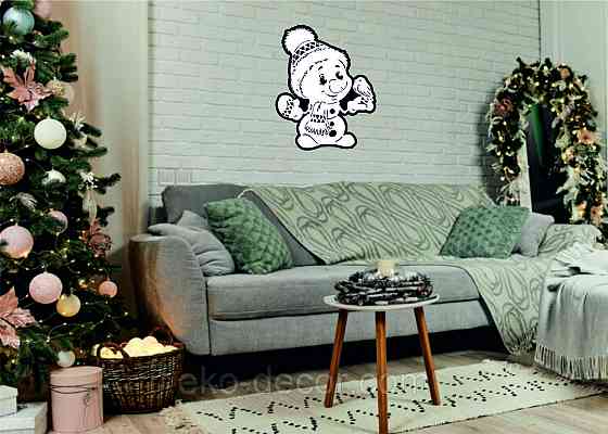 Декоративное настенное Панно «Снеговик», Декор на стену 110*88 см Киев