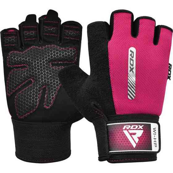 Рукавички для фітнесу RDX W1 Half Pink M Київ