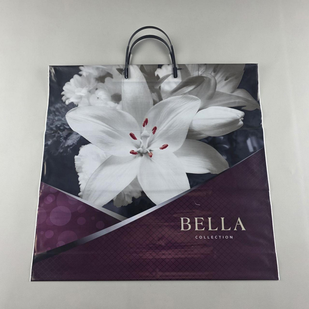 Полиэтиленовый пакет (40х40) с пластиковой ручкой  