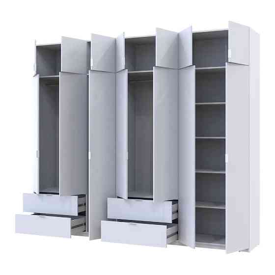 Шкаф для одежды Doros Лукас Белый 3+4 ДСП 280х50х240 DRS-011686 (42005118) Днепр