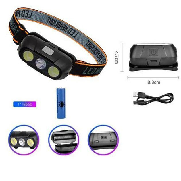 Легкий фонарик на голову, Фонарь с фиксацией на голове, Головной фонарик бытовой налобный QI-60 Львов - изображение 8