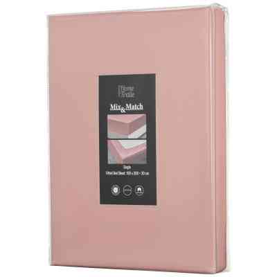 Простирадло Ardesto на резинці Mix&amp;Match Premium, 100% бавовна, сатин рожевий світлий 160х200+30 см (ART1620FSU) Вінниця