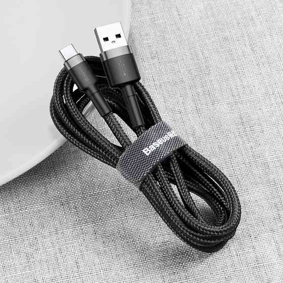Кабель Baseus Cafule Type-C Cable 2A 3м серый/черный Львов
