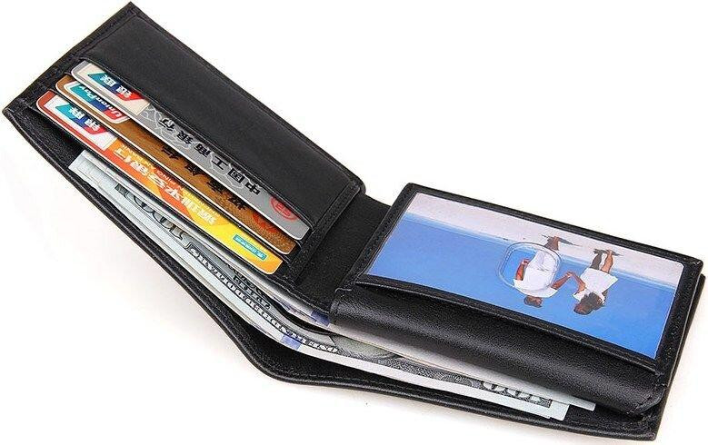 Гаманець чоловічий Vintage 14449 Чорний Київ - фото 10