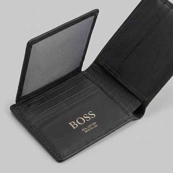 Мужской кожаный небольшой кошелек Boss (7705-1) Киев