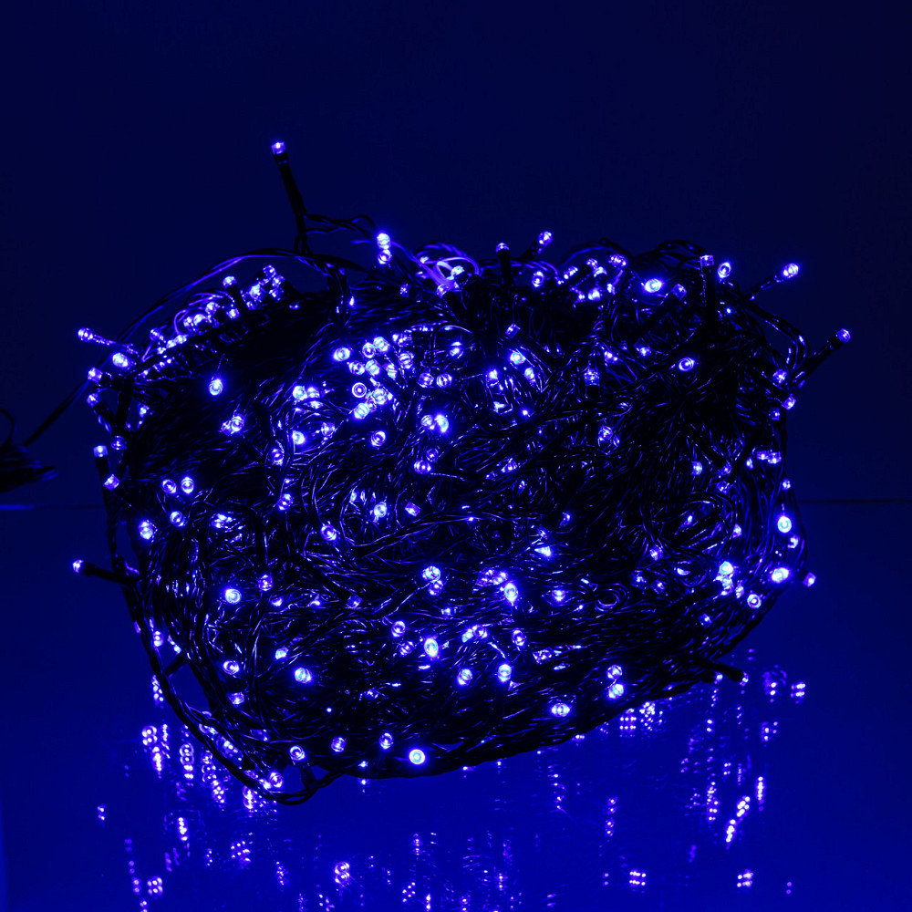 Garlando Гірлянда Різдвяна фея вулична 100 (м) 1000 LED чорний провід Синій CF1000L100MBBL Коломия - фото 1