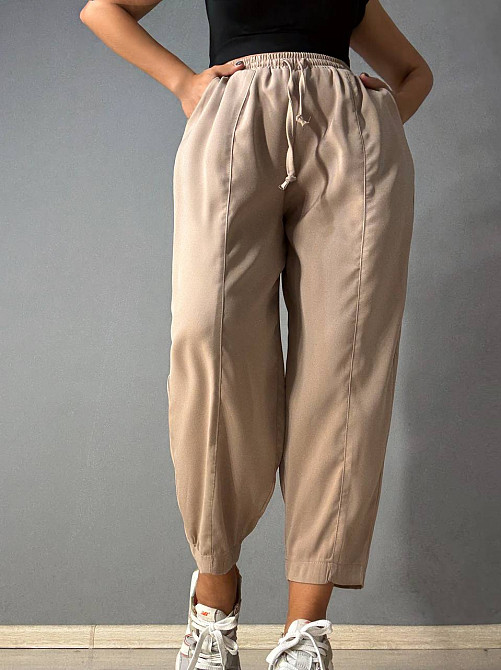 Брюки женские Mix Ray 4307 МОМ с резинкой и шнурком на талии, капучино, L Киев - изображение 11