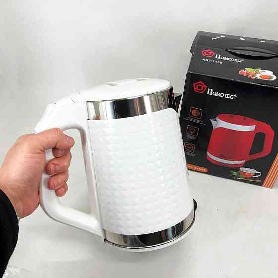 Чайники металлические из нержавеющей стали Domotec MS-5027 2000 Вт 2.2 л, Бытовой чайник для кухни EZ-39 Львов