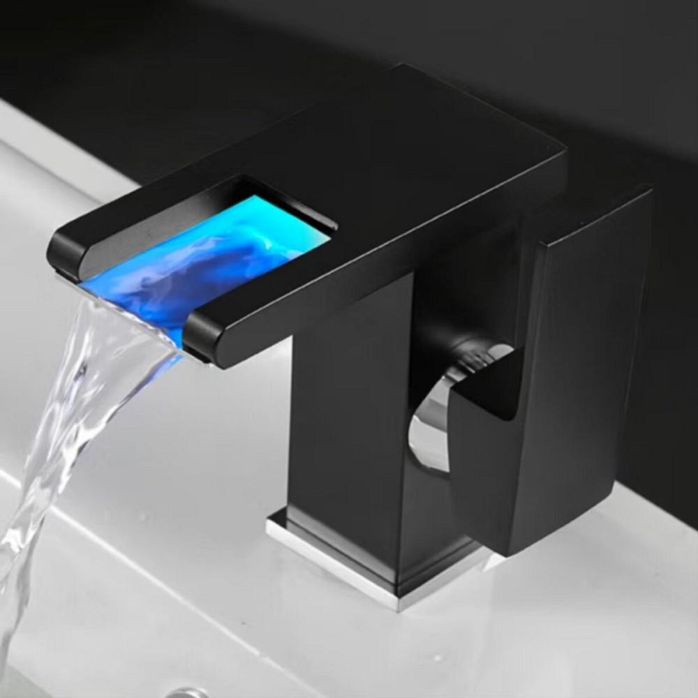 VALESO Змішувач для раковини світлодіодний VALESO чорний Коломия - фото 4