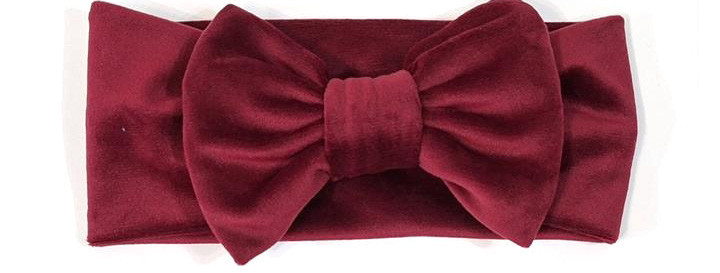 Повязка для волос велюр бордовая Бант Киев - изображение 1