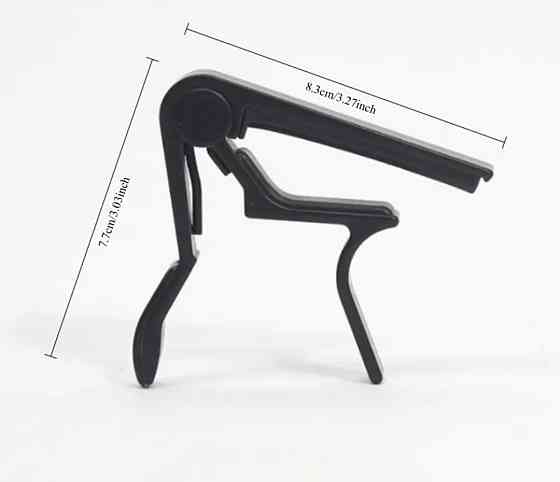 Каподастр гітарний для шестиструнної гітари капо 8,3 см чорний Київ