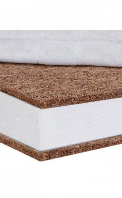 Матрас детский Organic Cotton беспружинный с двойным кокосовым матом 120*60*10см Children's Dream Белый Кривой Рог - изображение 3