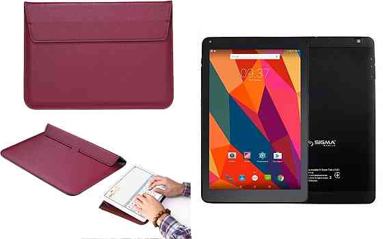 Чохол-конверт VitoCase для Sigma mobile Tab A102, A103, A104, з функцією підставки для планшета Бордовий Київ