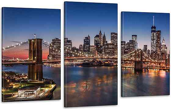 Модульна картина Нічне Місто Art-167_3 Київ