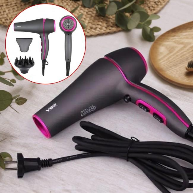 Фен для волос VGR V-402 от сети 220В, насадка диффузор и концентратор, 2 скорости, холодный обдув Одесса - изображение 11