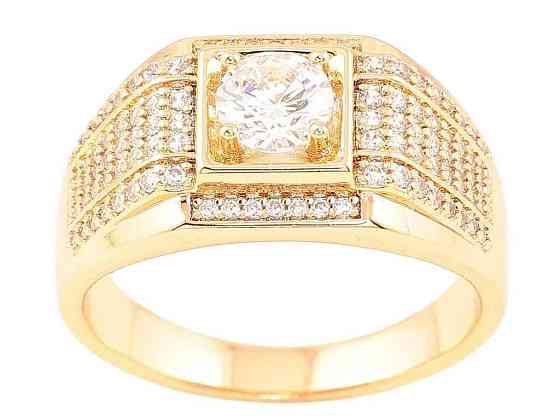 Кольцо Позолота 18K Инкрустация цирконием» (261124) р.19.5 ТМ XUPING Киев