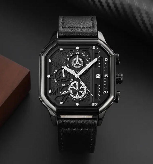 Наручные мужские классические часы Skmei 1963 Черный Винница - изображение 4