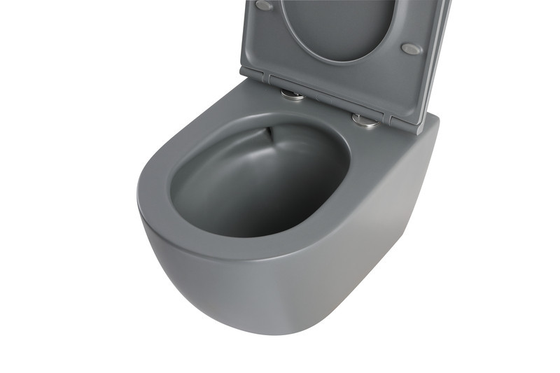 Унітаз підвісний Mixxus Premium ELLIPSE-0308-T3 GRAY 490x360x360mm система змиву TORNADO 3.0 (MP6654) Київ - фото 7