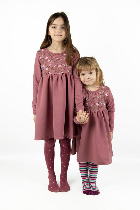 Плаття для дівчинки, блакитне, кавове, попелясто-рожеве (двохнитка) топ Київ - фото 10