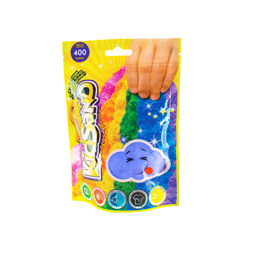 Кінетичний пісок "KidSand" KS-03-03 пакет 400 гр Синій Вінниця - фото 1