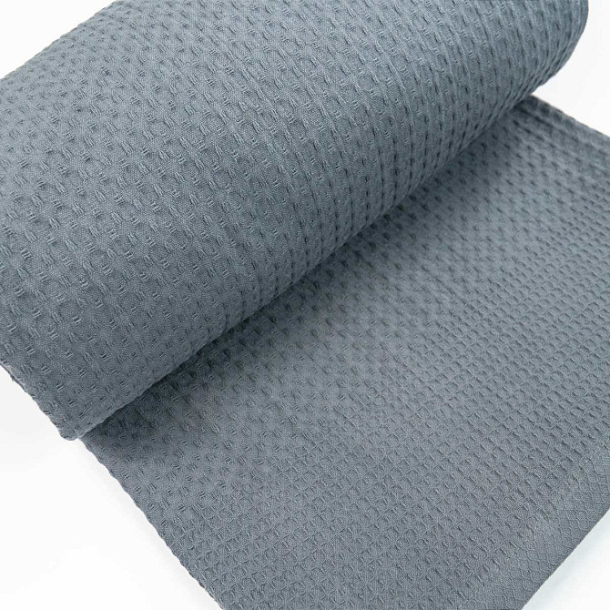 Простирадло-покривало вафельне GM TEXTILE 190х200см 220г/м2 (Сірий) Суми - фото 3