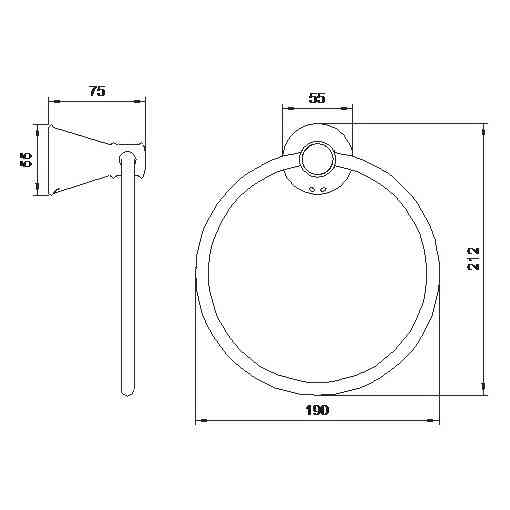 Держатель для полотенец IMPRESE PODZIMA LEDOVE хром Киев
