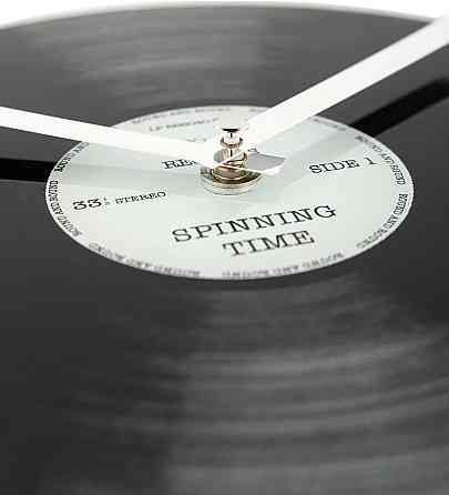 Годинник настільний "Пластинка" Ø20 см Рівне