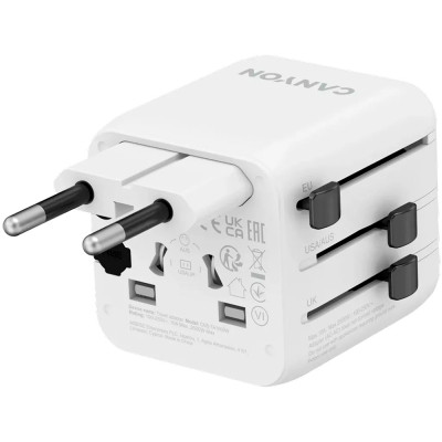 Перехідник Canyon Travel Adapter OnTour One EU/UK/US/AUS White (CNS-TA1005W) Вінниця - фото 5
