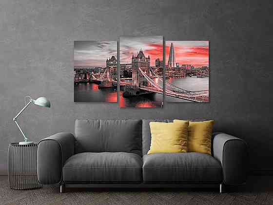 Модульная картина в гостиную / спальню Лондонський міст    Art-558_3 100x150 см Київ