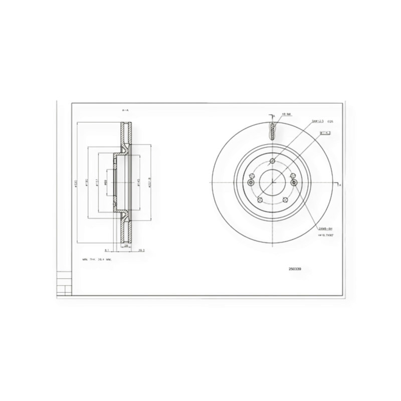 Диск Kia Ceed, Optima, Hyundai i40, iX35 (2011-) передній (d320x28mm) гальмівний Мукачево - фото 1